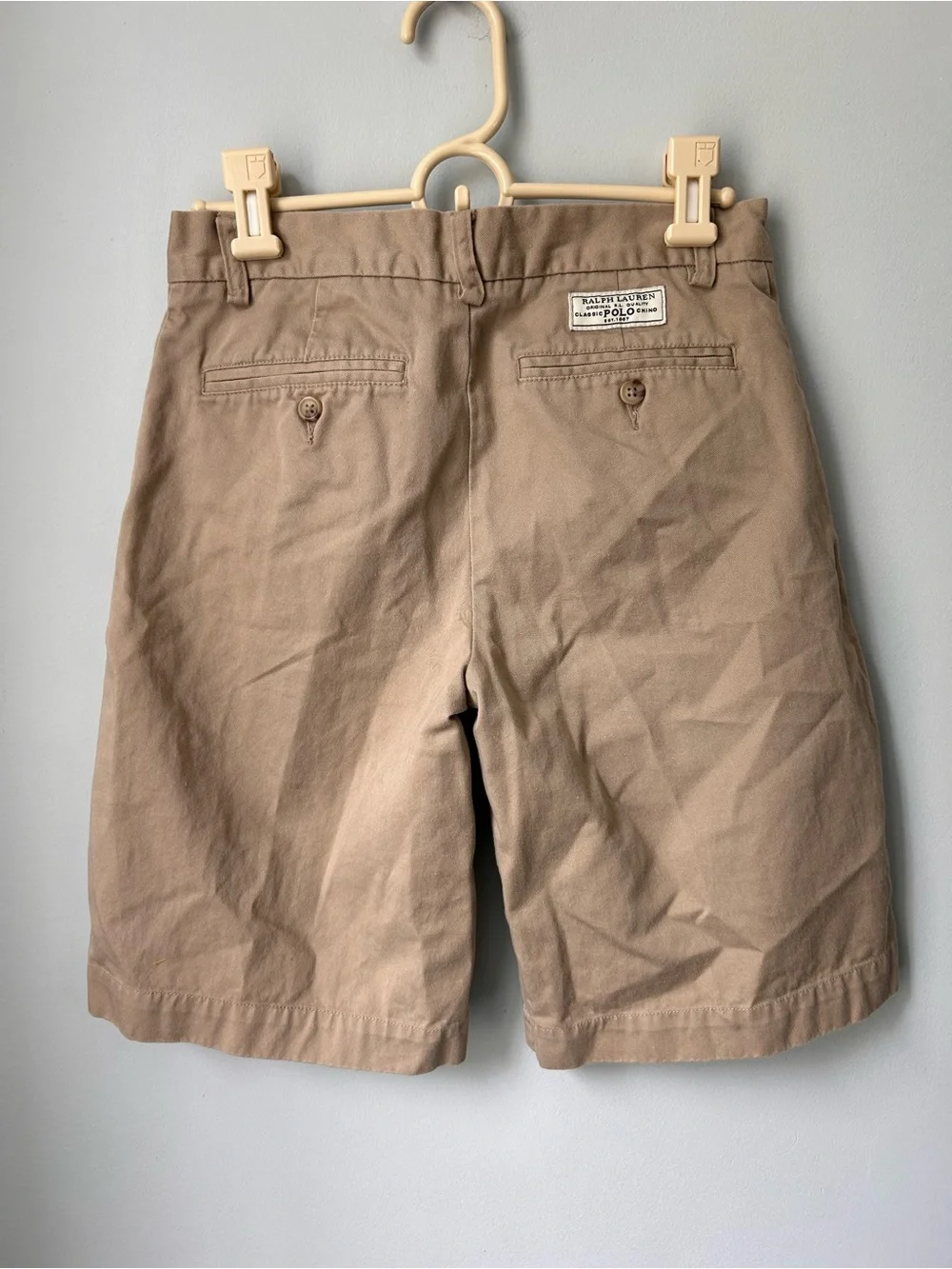 Polo Ralph Lauren Khaki Chino Shorts Classic Polo Youth Size 14 10” Inseam